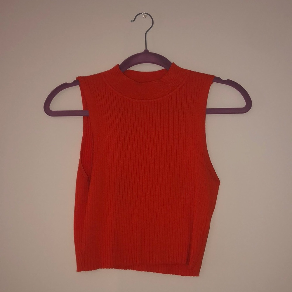 Orange sweater tank